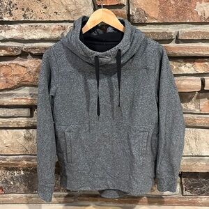 Lululemon Split Pullover Hoodie in Speckled Heathered Black Stretch French Terry